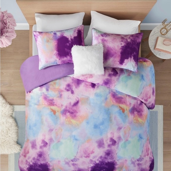 Intelligent Design Karissa Watercolor Tie Dye Printed Duvet Cover Set - Picture 1 of 12